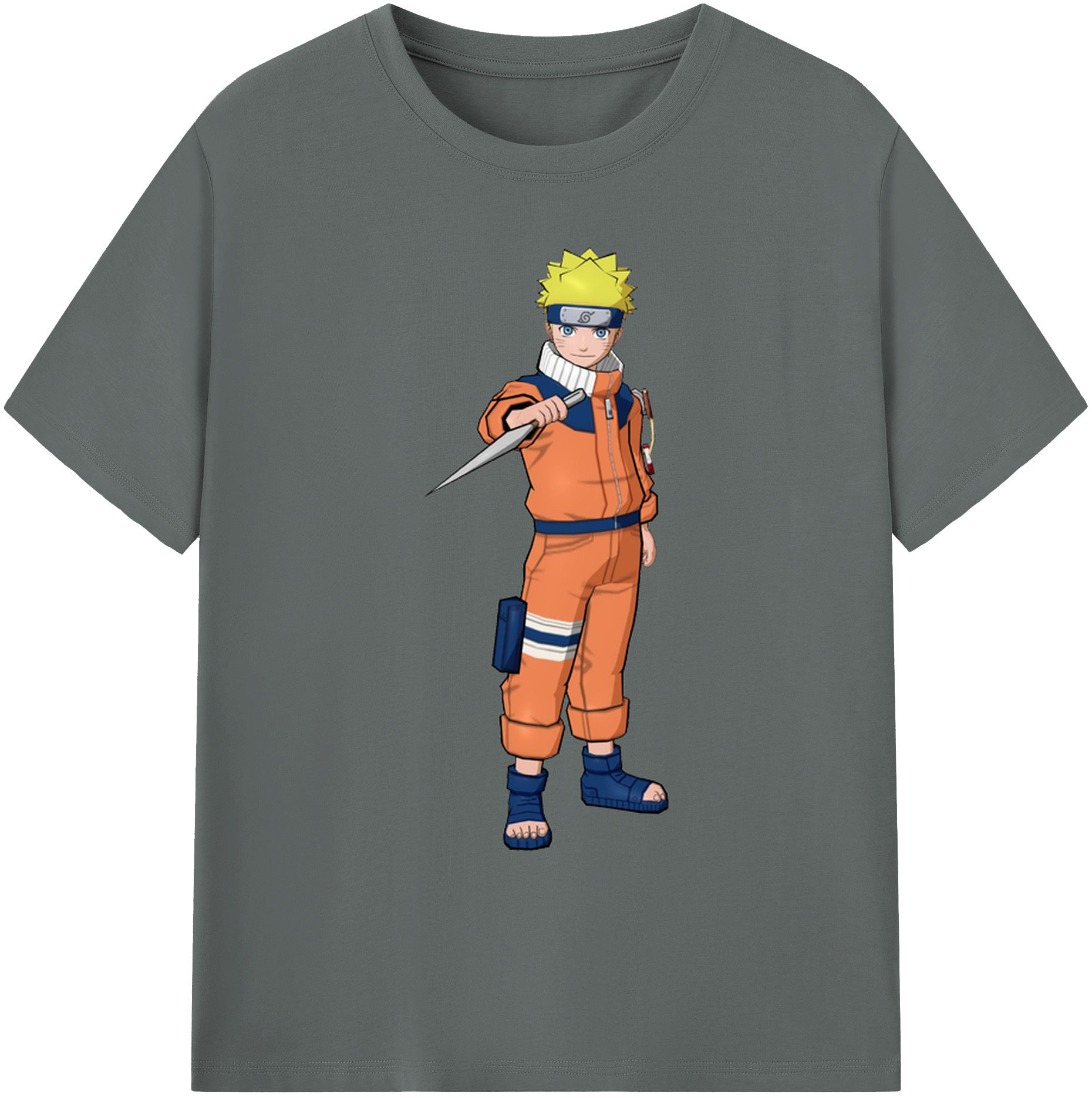 （画像用） NARUTO -ナルト- うずまき ナルト Uzumaki Naruto 綿100％ メンズ半袖Tシャツ｜肌触りやわらか＆通気性